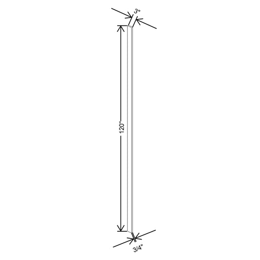 Fabuwood Allure Luna Dove 3"W X 120"H Tall Filler