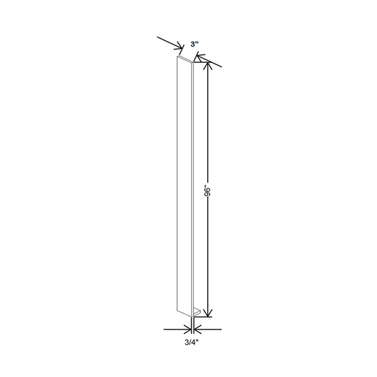 Cubitac Prestige Dover Latte 3"W X 96"H Tall Filler