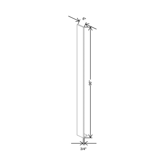 Cubitac Basic Oxford Latte 6" W X 96" H Tall Filler