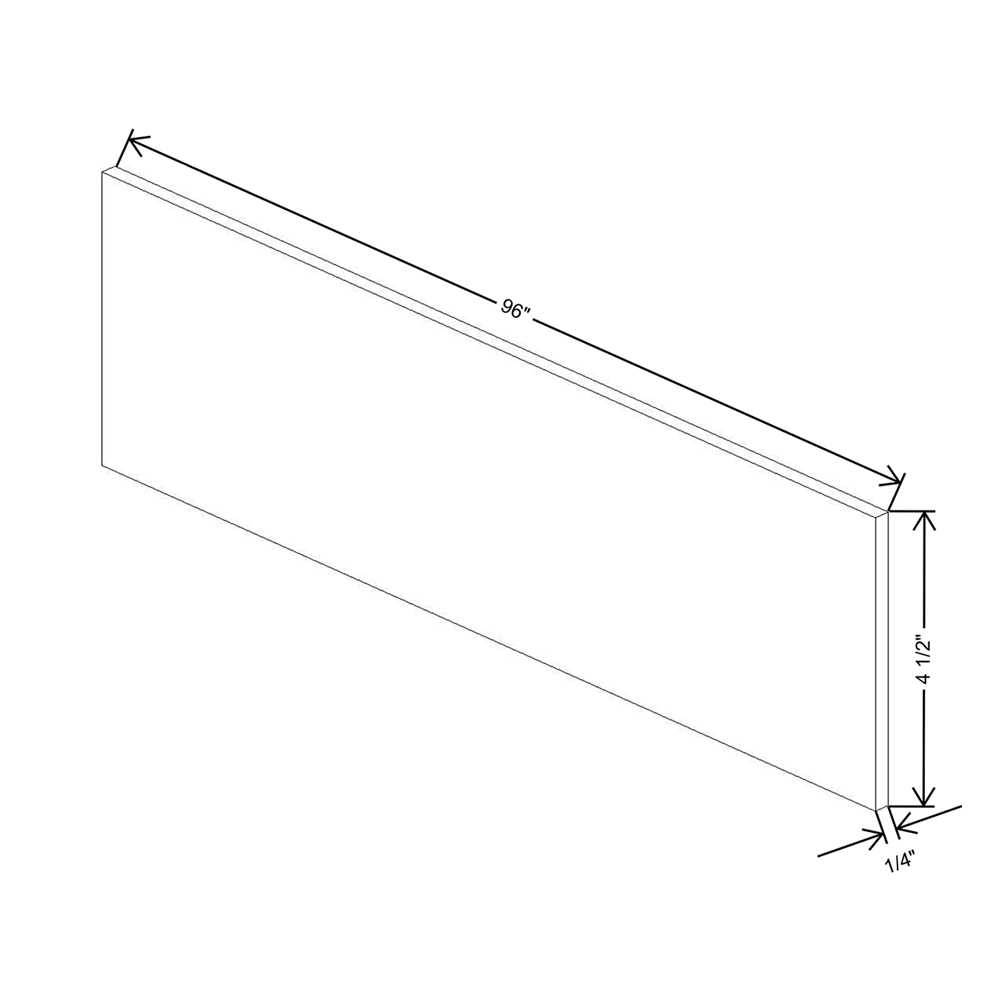 Cubitac Prestige Dover Latte 96"W Toe Kick