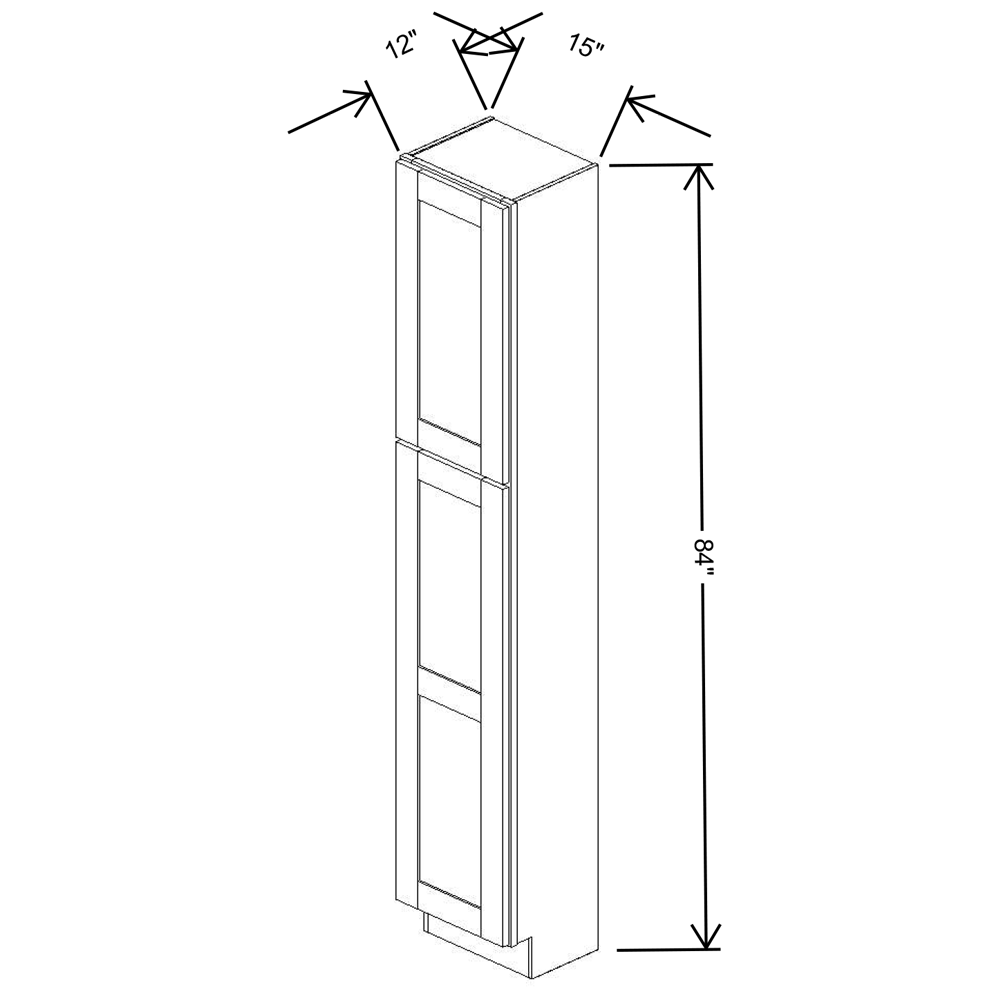 Fabuwood Allure Fusion Oyster  15"W X 84"H X 12"D Tall Pantry