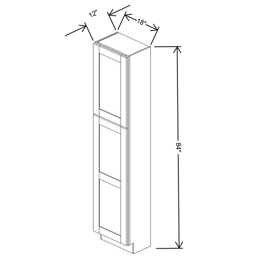 Fabuwood Allure Galaxy Mocha 18"W X 84"H X 12"D Tall Pantry