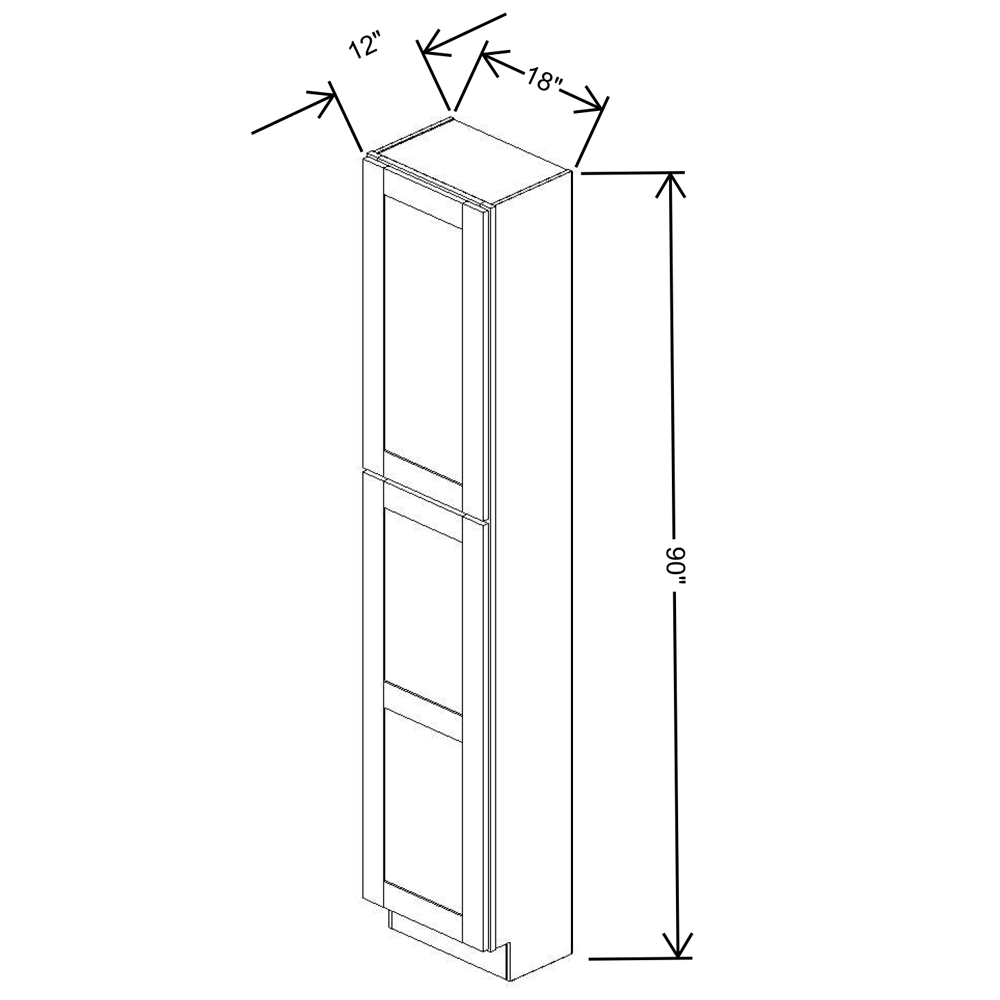 Fabuwood Allure Galaxy Frost 18"W X 90"H 12"D Tall Pantry