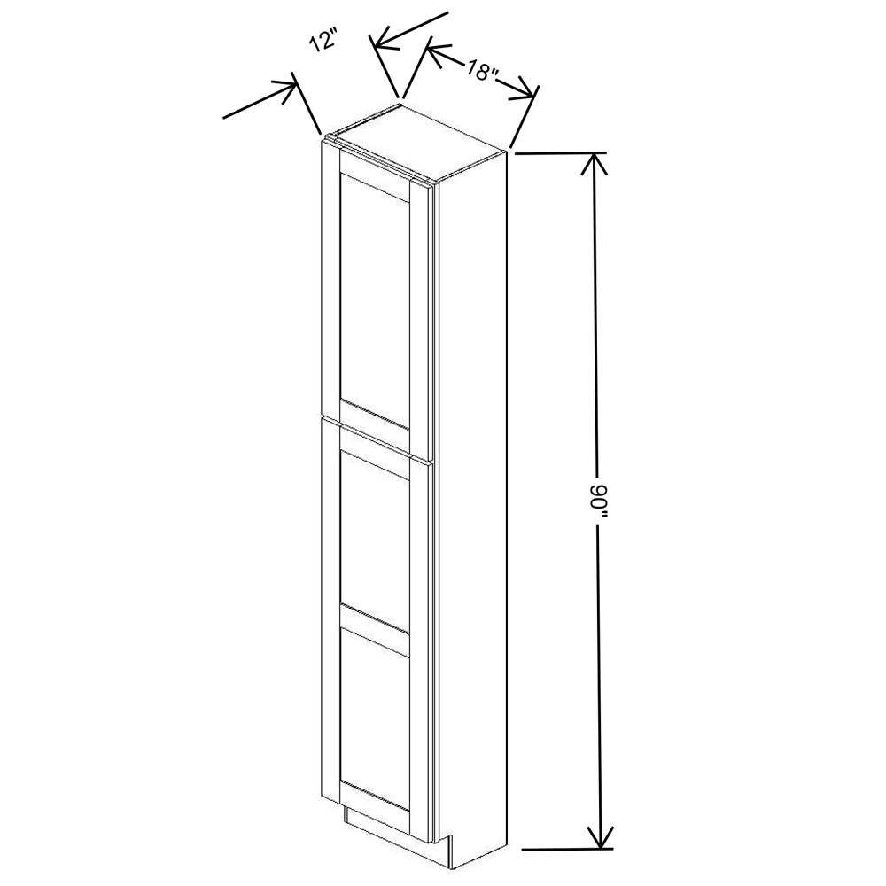 Fabuwood Allure Galaxy Cobblestone 18"W X 90"H 12"D Tall Pantry