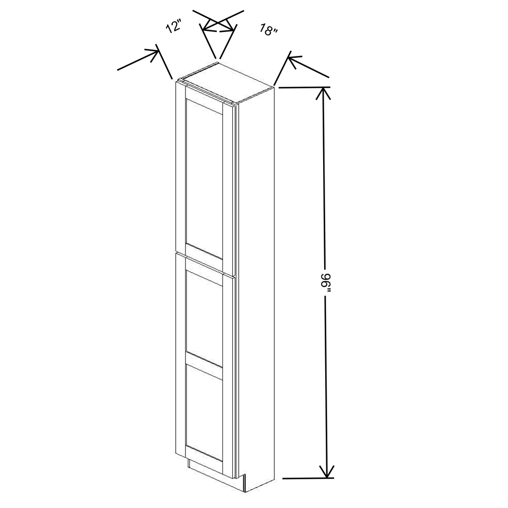 Fabuwood Allure Galaxy Indigo 18"W X 96"H X 12"D Tall Pantry