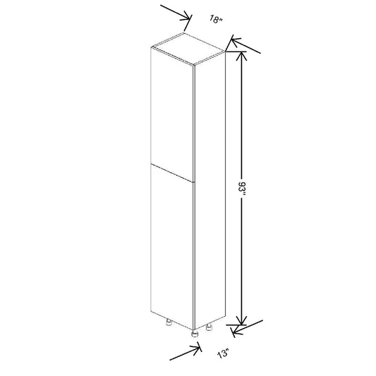 Fabuwood Illume Catalina Carbone Matte 18" W X 93" H X 13" D Tall Pantry Cabinet