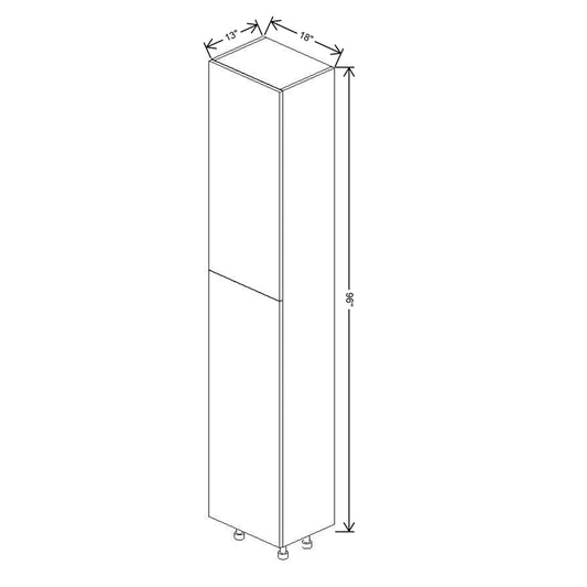 Fabuwood Illume Catalina Bianco Gloss 2 96"H Single Door Pantry