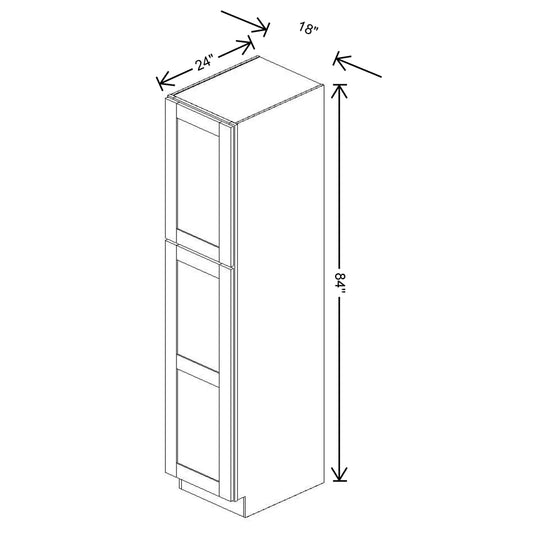 Fabuwood Allure Galaxy Desert Oak 18" W X 84" H X 24" D Tall Pantry Cabinet