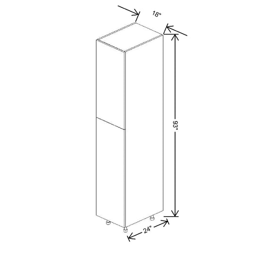 Fabuwood Illume Tuscany Muratti 4 18" W X 93" H X 24" D Tall Pantry Cabinet