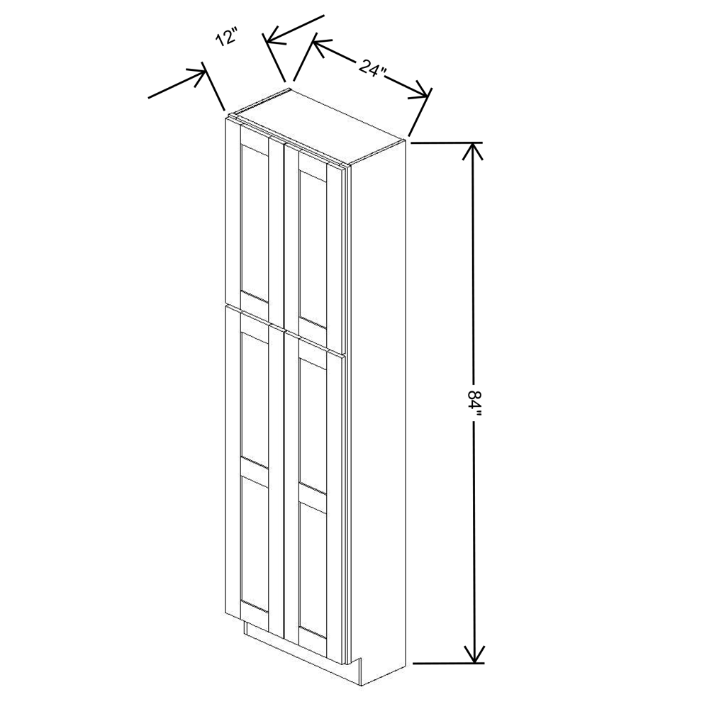 Fabuwood Allure Galaxy Frost 24"W x 84"H X 12"D Tall Pantry