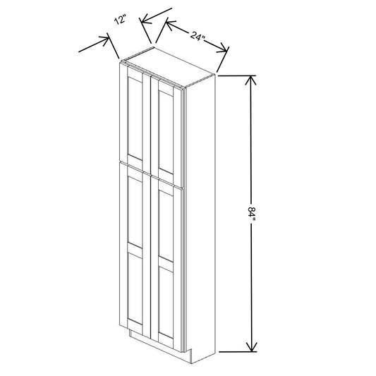 Fabuwood Allure Galaxy Desert Oak 24" W X 84" H X 12" D Tall Pantry Cabinet