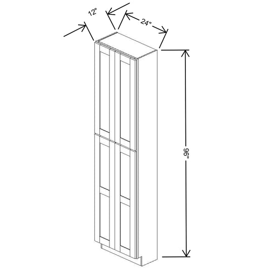 Fabuwood Allure Luna Desert Oak 24" W X 96" H X 12" D Tall Pantry Cabinet