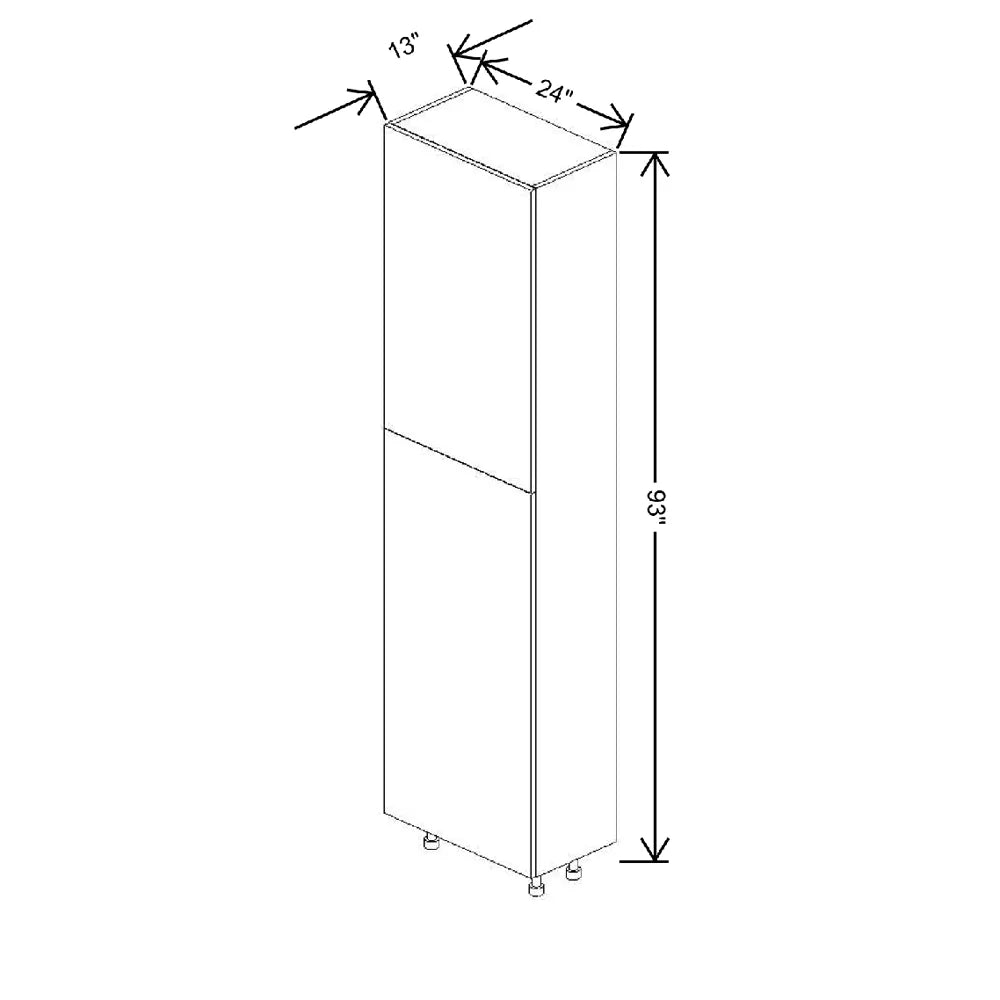 Fabuwood Illume Catalina Grigio Gloss 24" W X 93" H X 13" D Tall Pantry Cabinet