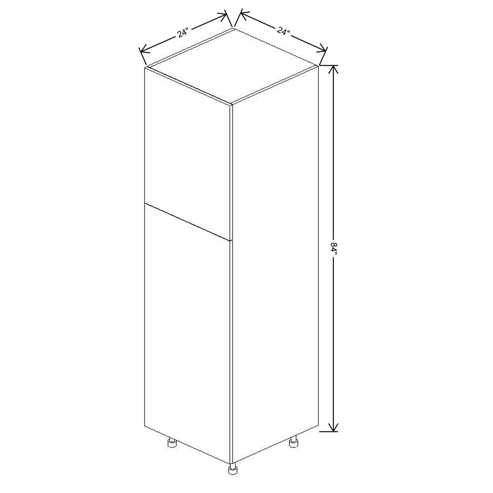 Fabuwood Illume Tuscany Como Ash 2 84"H Single Door Pantry