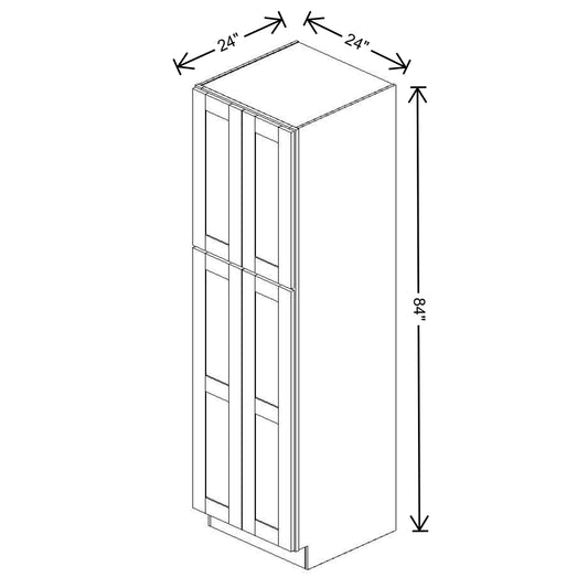 Fabuwood Allure Galaxy Cobblestone Tall Pantry 24"W x 84"H Shaker Cabinet