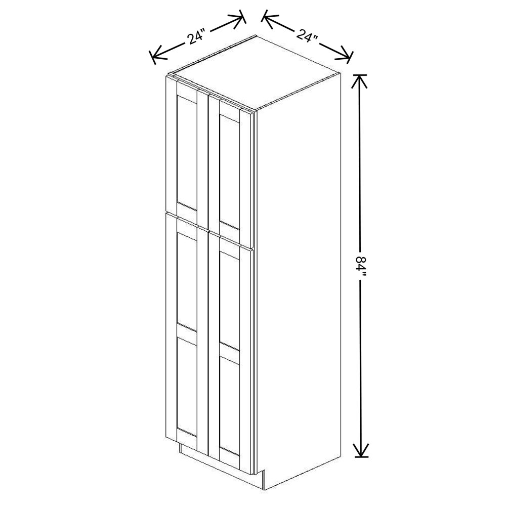 Fabuwood Allure Galaxy horizon Tall Pantry 24"W x 84"H Shaker Cabinet