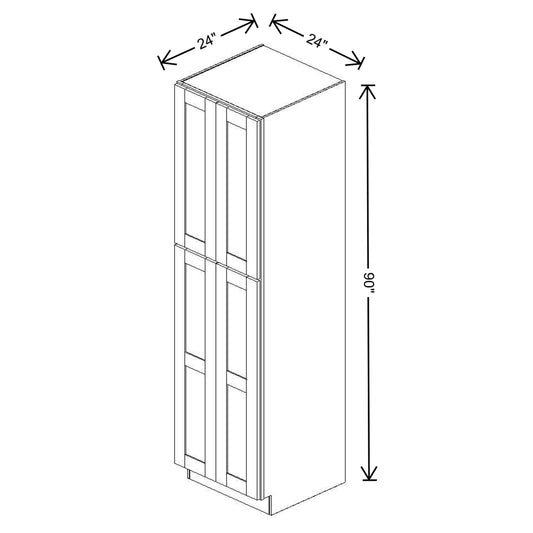 Fabuwood Allure Luna Timber Tall Pantry 24"W x 90"H Shaker Cabinet