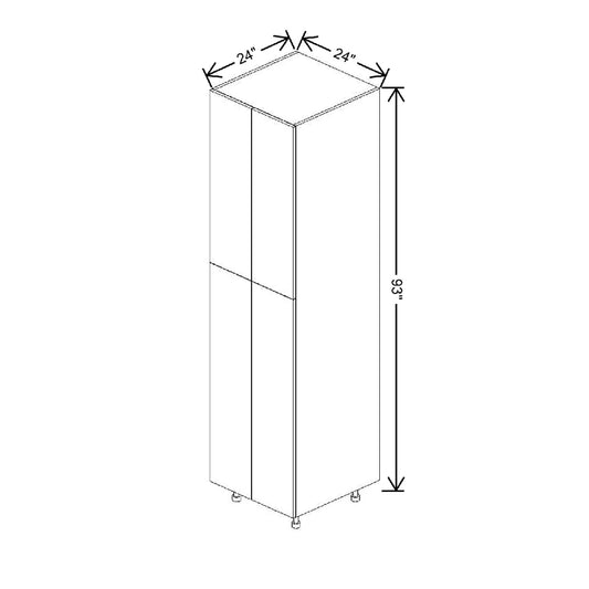 Fabuwood Illume Catalina Bianco Matte 24" W X 93" H X 24" D Tall Pantry Cabinet