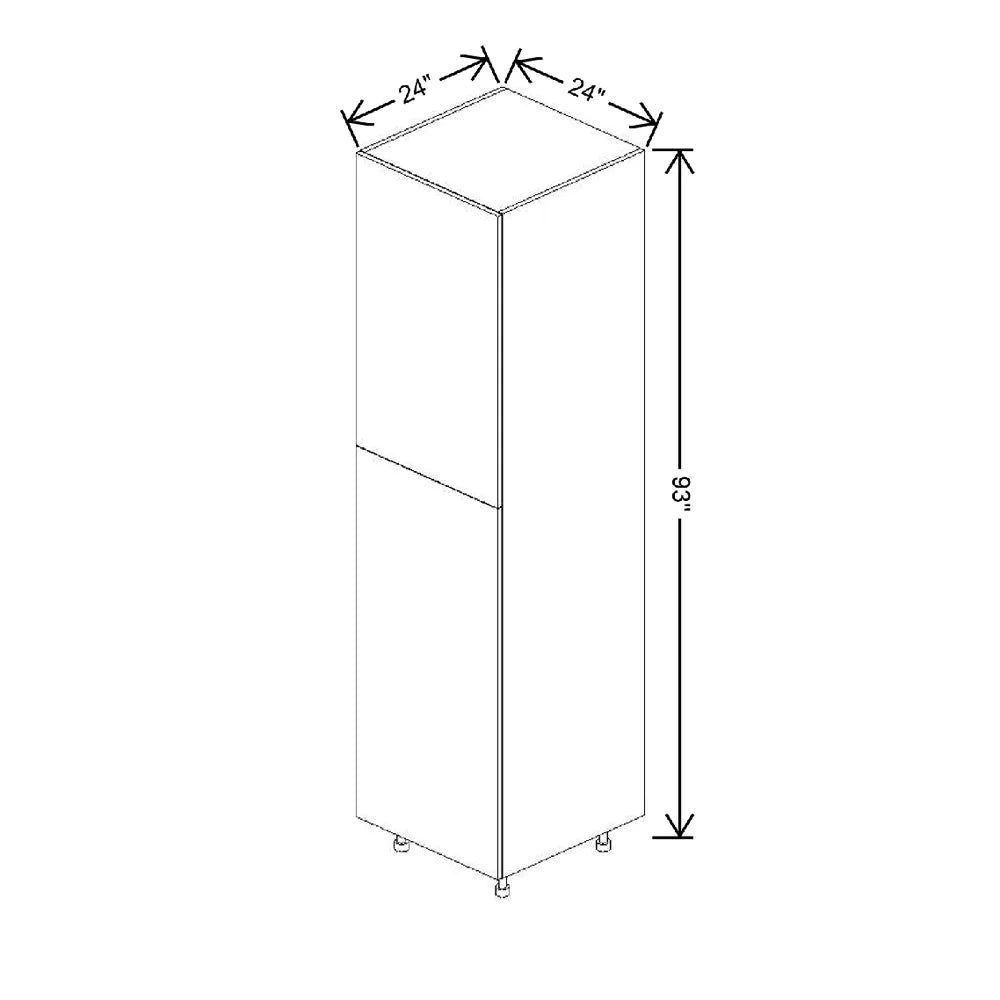 Fabuwood Illume Tuscany Como Ash 2 24" W X 93" H X 24" D Single Door Tall Pantry Cabinet