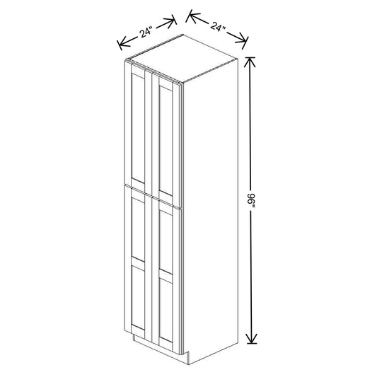 Fabuwood Allure Luna Timber Tall Pantry 24"W x 96"H Shaker Cabinet