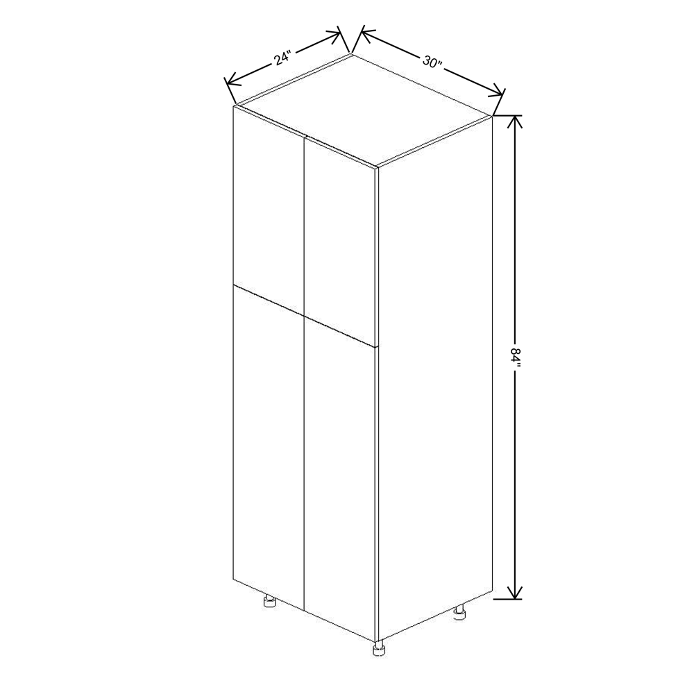 Fabuwood Illume Tuscany Como Ash 2 84"H Double Door Pantry