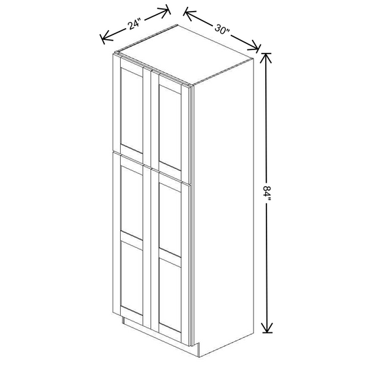 Fabuwood Allure Galaxy Mocha Tall Pantry 30"W x 84"H Shaker Cabinet