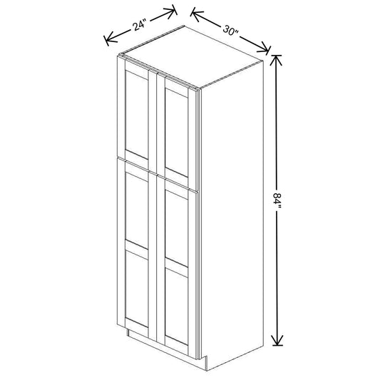 Fabuwood Allure Galaxy Desert Oak 30" W X 84" H X 24" D Tall Pantry Cabinet