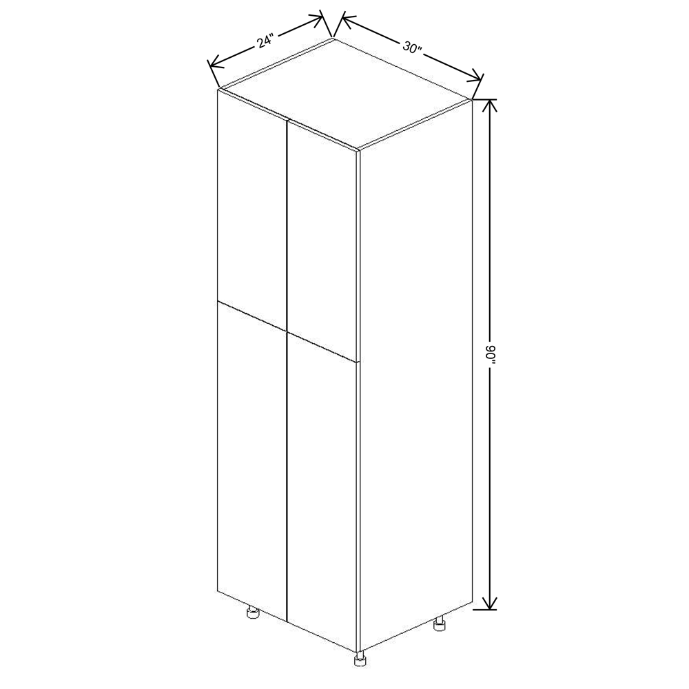 Fabuwood Illume Tuscany Muratti 1 90"H Double Door Pantry