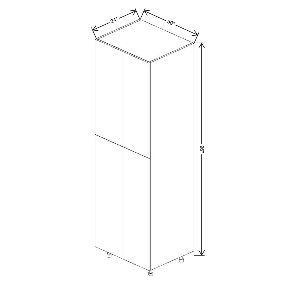 Fabuwood Illume Catalina Bianco Matte 96"H Double Door Pantry