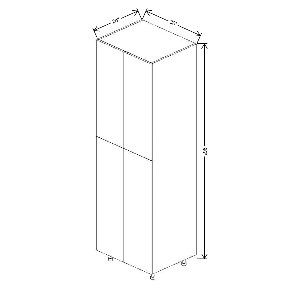 Fabuwood Illume Catalina Carbone Matte 96"H Double Door Pantry