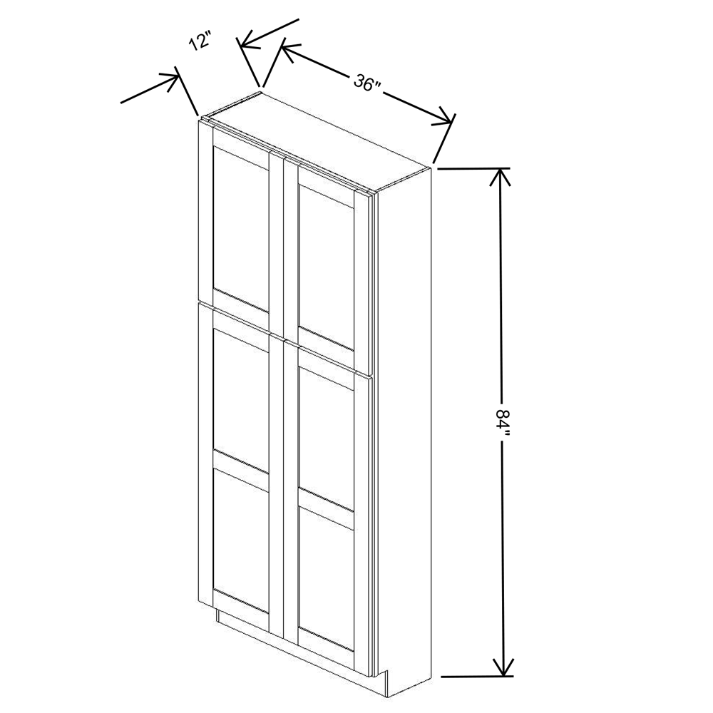 Fabuwood Allure Luna Kona 36"W X 84"H X 12"D Tall Pantry