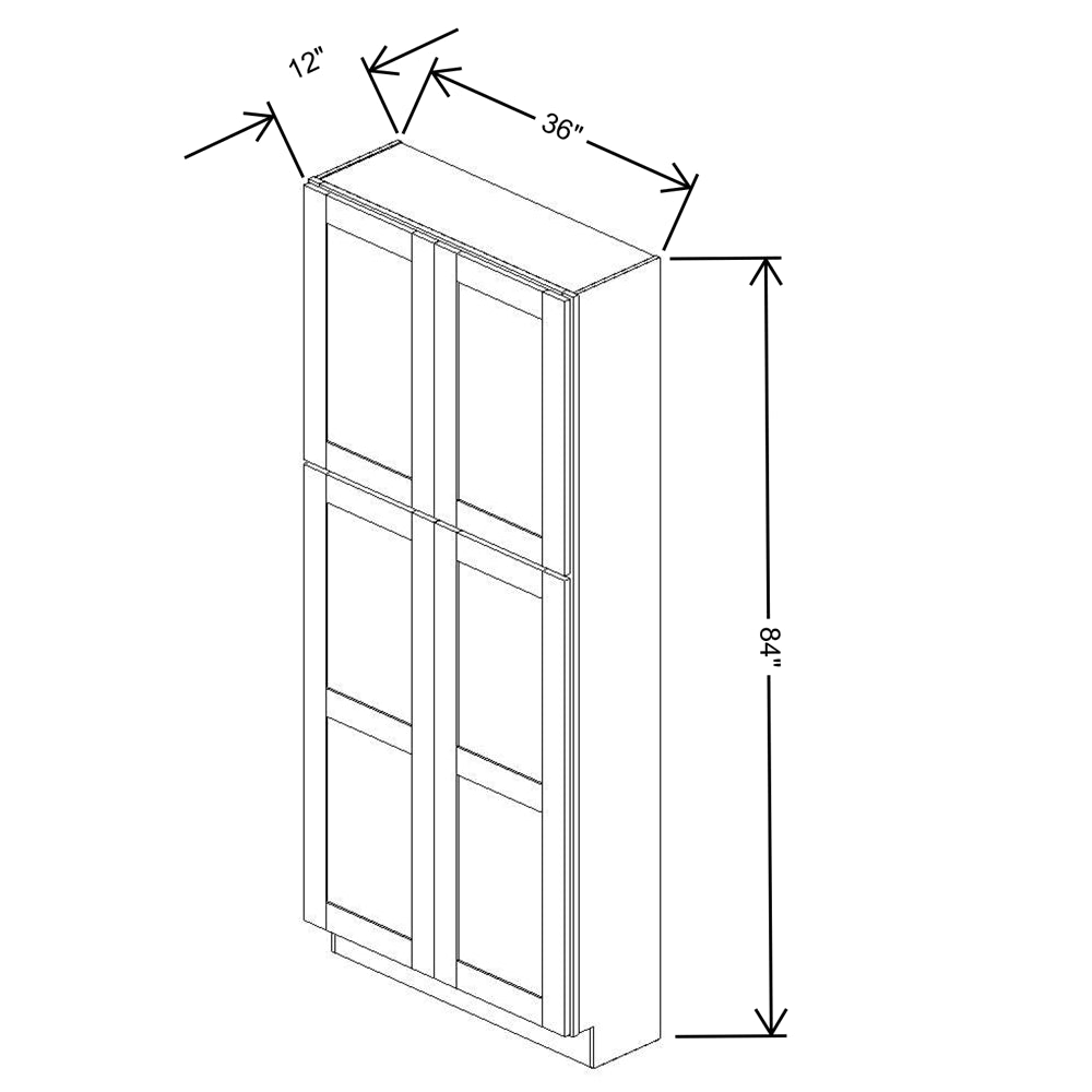 Fabuwood Allure Luna Kona 36"W X 84"H X 12"D Tall Pantry