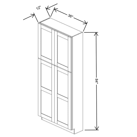 Fabuwood Allure Luna Dove 36"W X 84"H X 12"D Tall Pantry