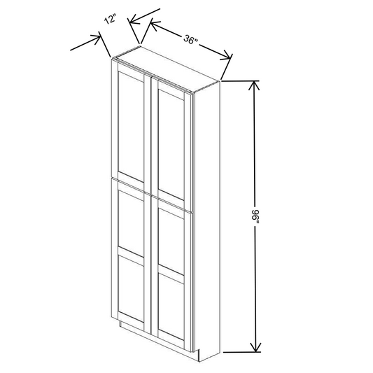 Fabuwood Allure Galaxy Mocha 36"W X 96"H X 12"D Tall Pantry