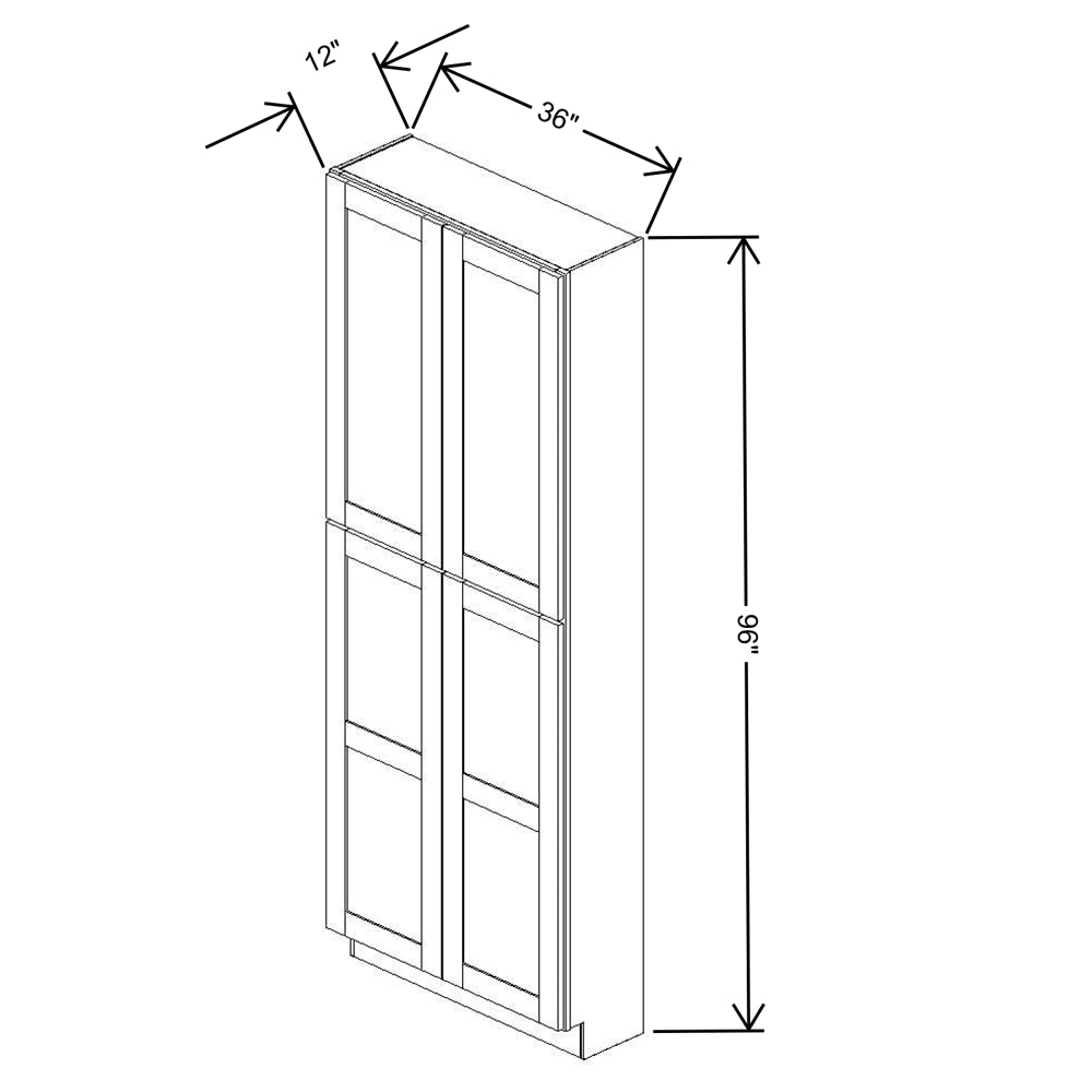 Fabuwood Allure Galaxy Cobblestone 36"W X 96"H X 12"D Tall Pantry