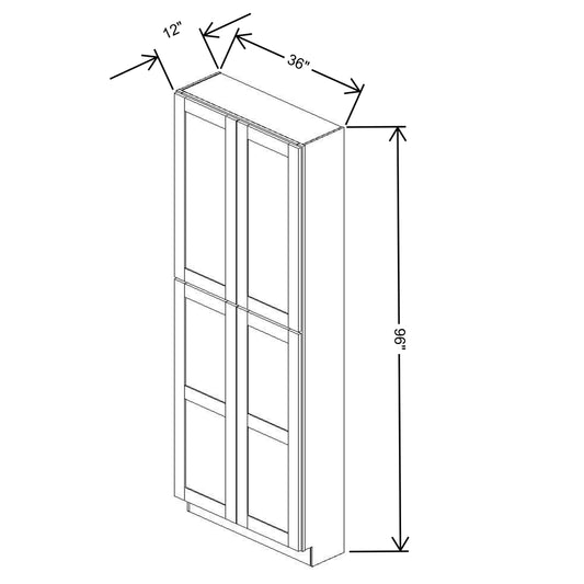 Fabuwood Allure Galaxy Cobblestone 36"W X 96"H X 12"D Tall Pantry