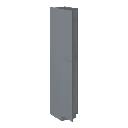 Utility Kitchen Cabinet U1596 Colonial Gray LessCare 15 in. width 96 in. height 24 in. depth