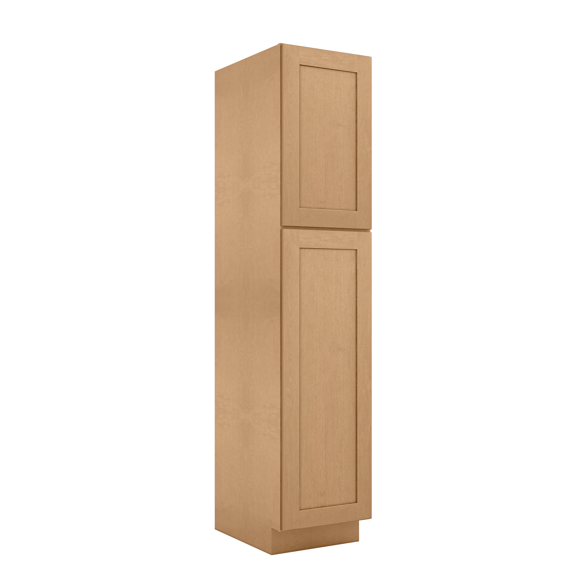 Utility Kitchen Cabinet U1884 Shaker Toffee LessCare 18 in. width 84 in. height 24 in. depth