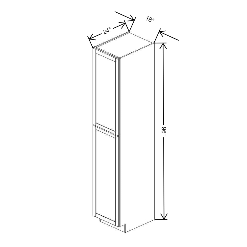 Wolf Classic Dartmouth Bayside Paint 18"W X 96"H X 24"D Utility