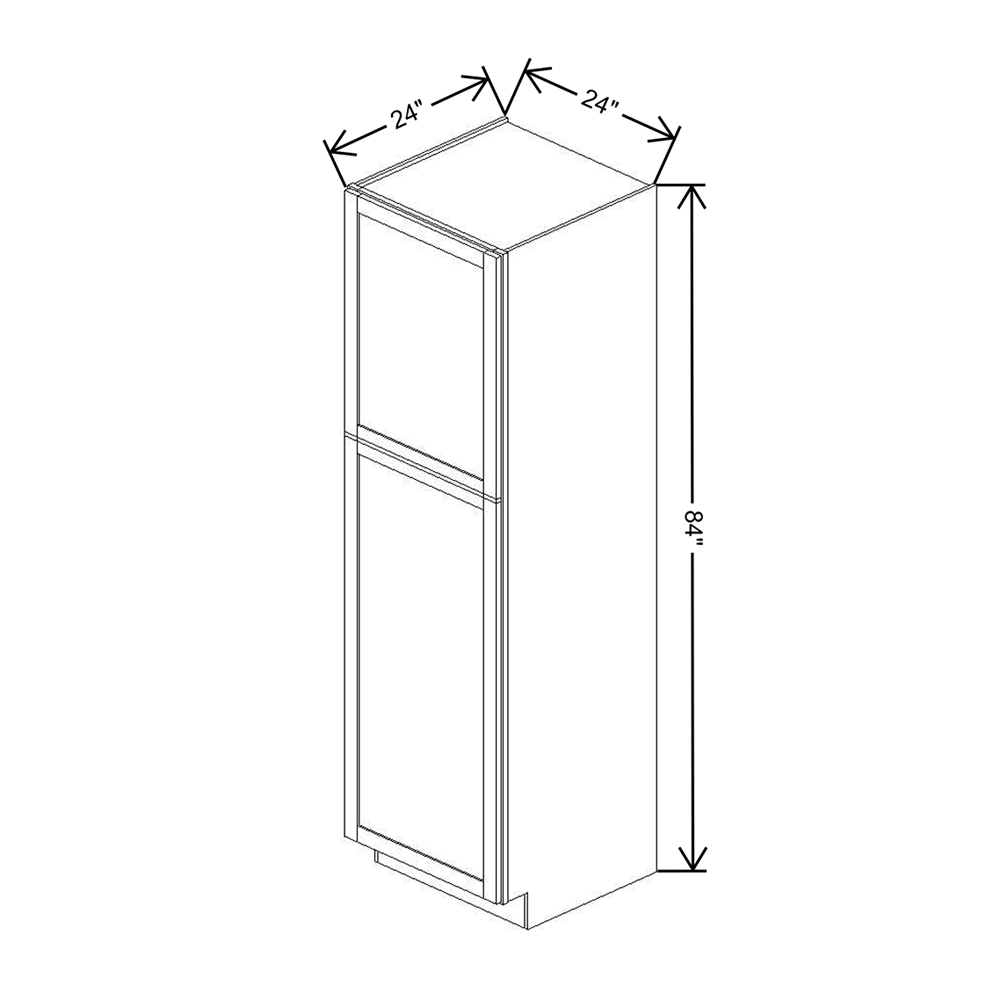 Wolf Classic Dartmouth 5-piece White Paint 24"W X 84"H X 24"D Utility