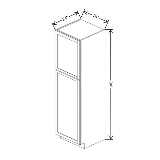 Wolf Classic Dartmouth Brownstone Stain 24"W X 84"H X 24"D Utility