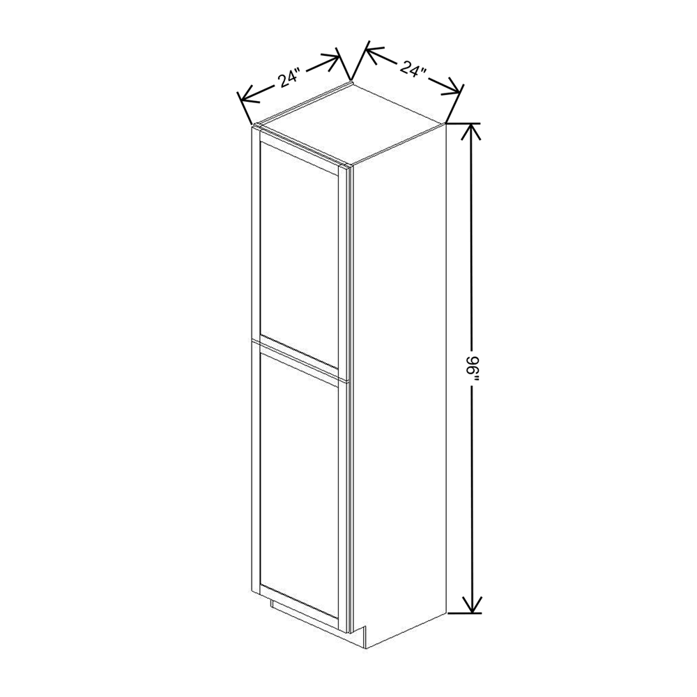 Wolf Classic Dartmouth White Paint 24"W X 96"H X 24"D Utility