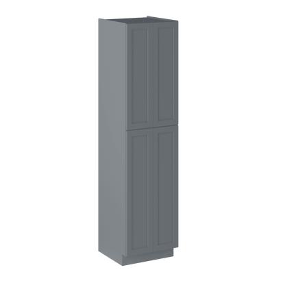 Utility Kitchen Cabinet U2496 Colonial Gray LessCare 24 in. width 96 in. height 24 in. depth