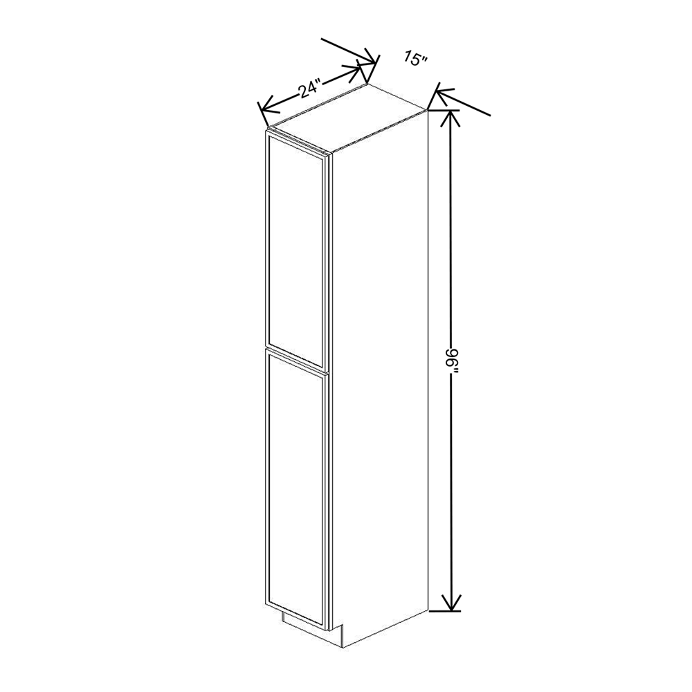 Cubitac Prestige Newport Latte 15"W X 96"H Utility Cabinet