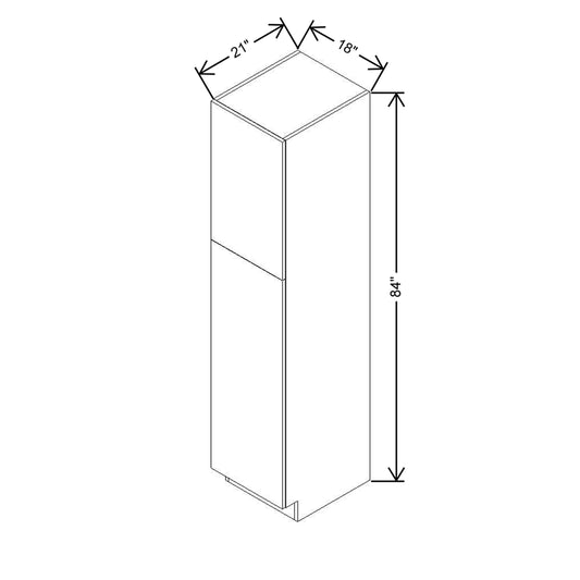 CNC Luxor 5-Piece White 18" W X 21" D X 84" H Single Door Utility Cabinet