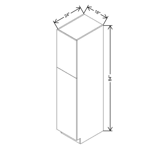 CNC Classic Milano Snow 18" W X 24" D X 84" H Single Door Utility Cabinet Cabinet