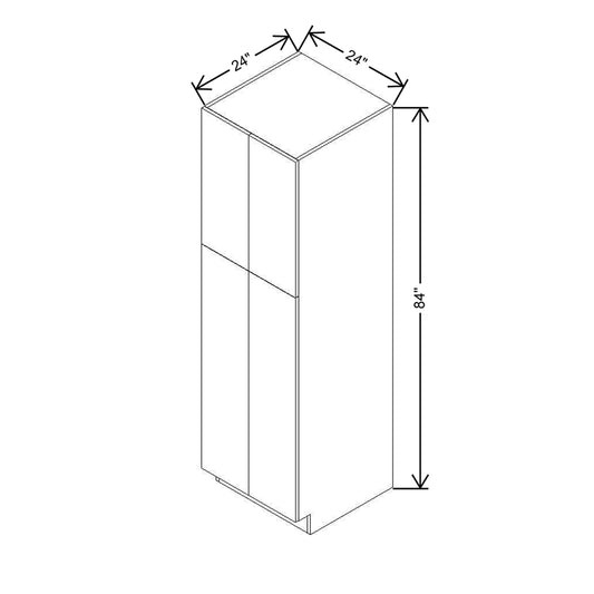 CNC Concord Richmond Stone 24" W X 24" D X 84" H Double Door Utility Cabinet