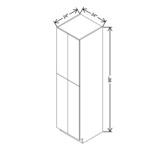 CNC Concord Fashion White 24" W X 24" D X 96" H Double Door Utility Cabinet