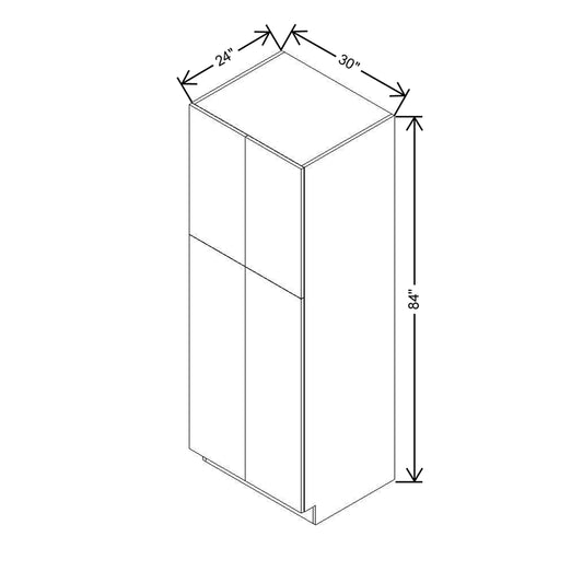 CNC Luxor 5-Piece Misty Grey 30" W X 24" D X 84" H Double Door Utility Cabinet