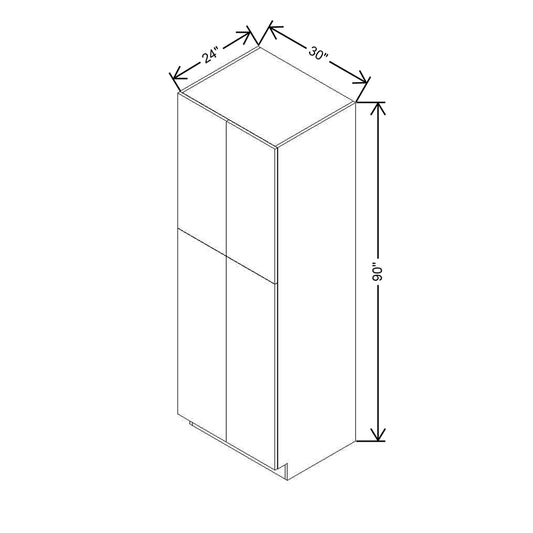 CNC Classic Broadway Silk 30" W X 24" D X 90" H Double Door Utility Cabinet